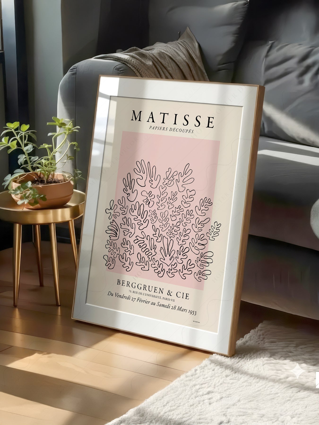 Henri Matisse Papiers Découpés Exhibition Poster – Pink Coral Art Print