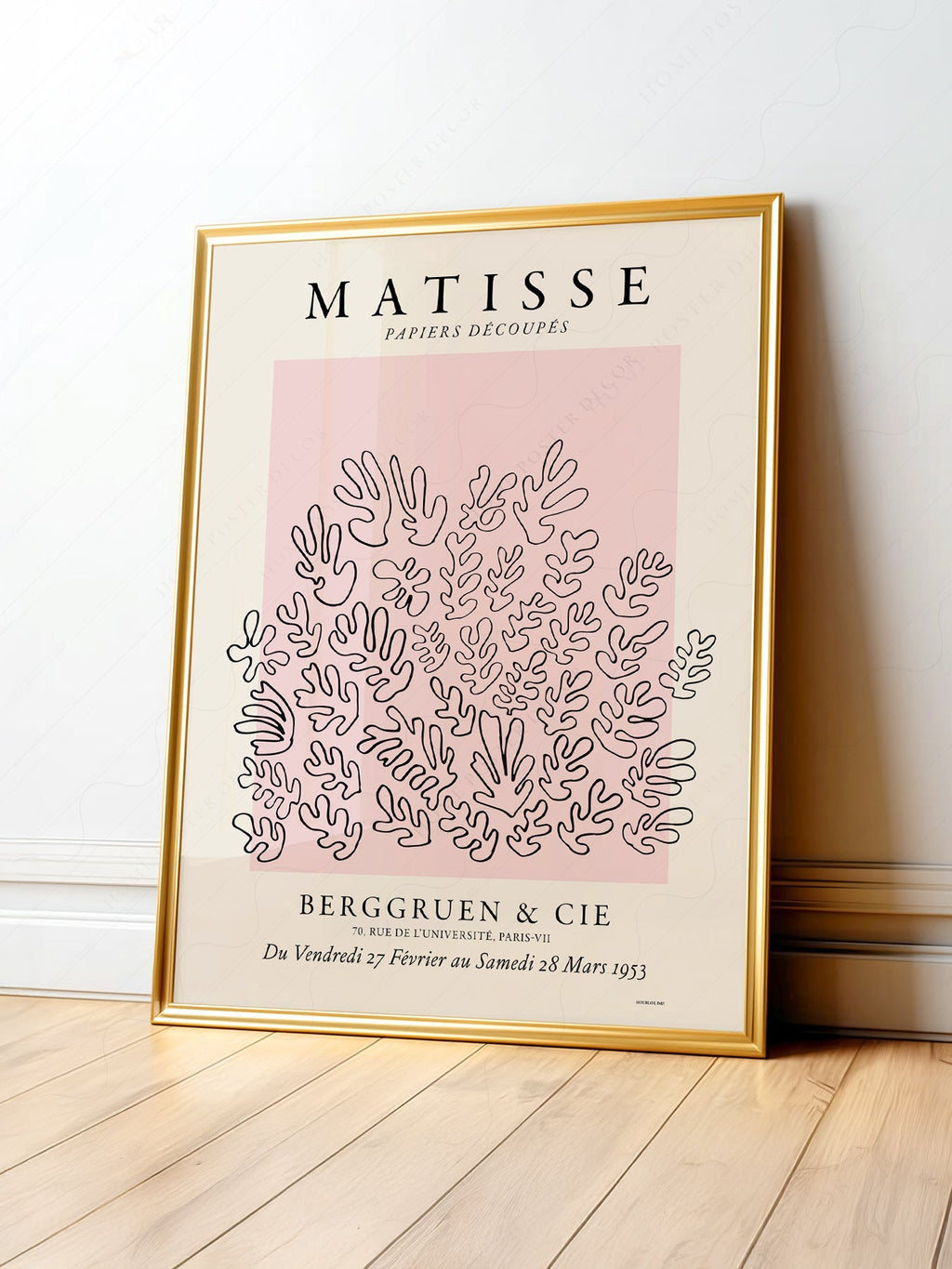 Henri Matisse Papiers Découpés Exhibition Poster – Pink Coral Art Print