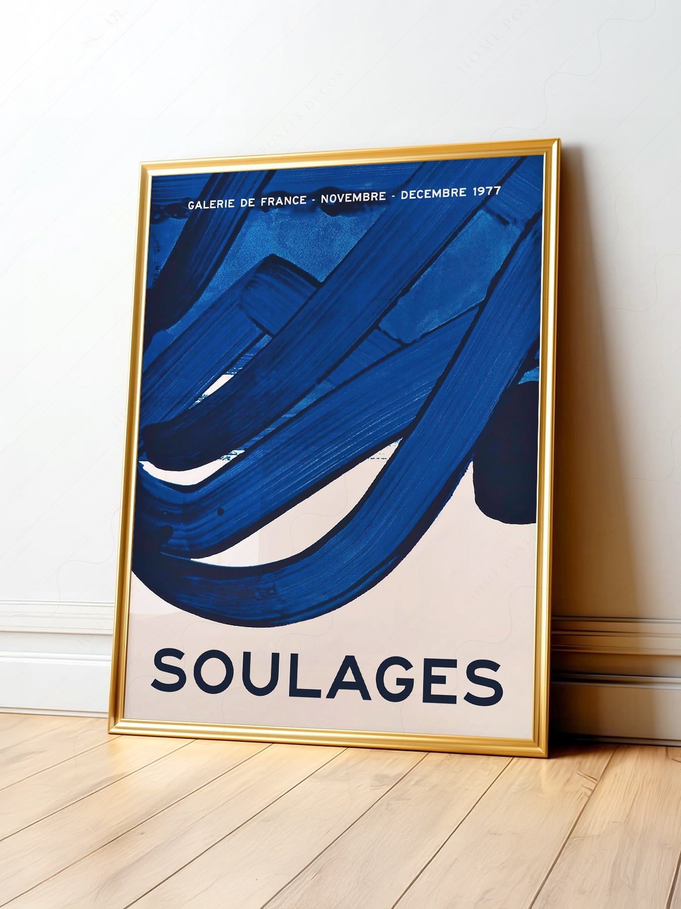 Pierre Soulages Galerie de France 1977 Exhibition Poster – Abstract Art Print