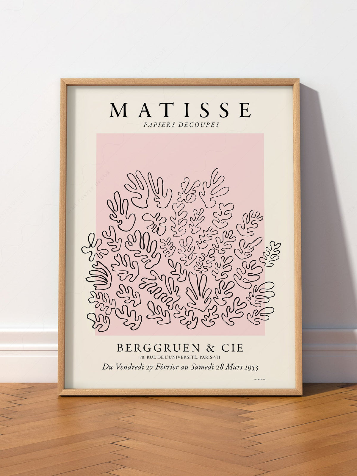 Henri Matisse Papiers Découpés Exhibition Poster – Pink Coral Art Print