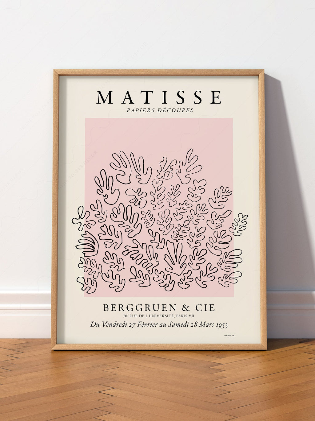 Henri Matisse Papiers Découpés Exhibition Poster – Pink Coral Art Print