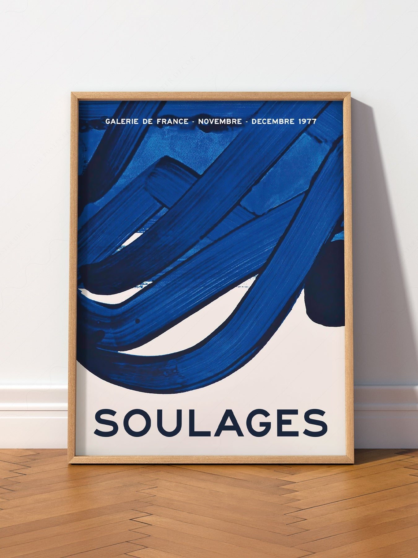 Pierre Soulages Galerie de France 1977 Exhibition Poster – Abstract Art Print