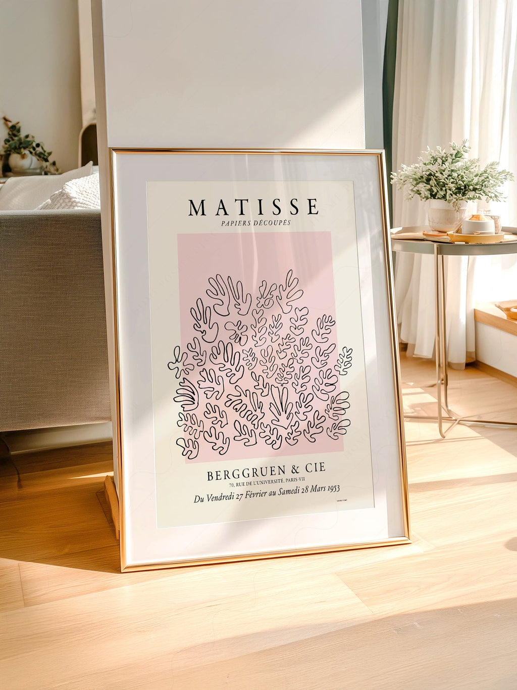 Henri Matisse Papiers Découpés Exhibition Poster – Pink Coral Art Print