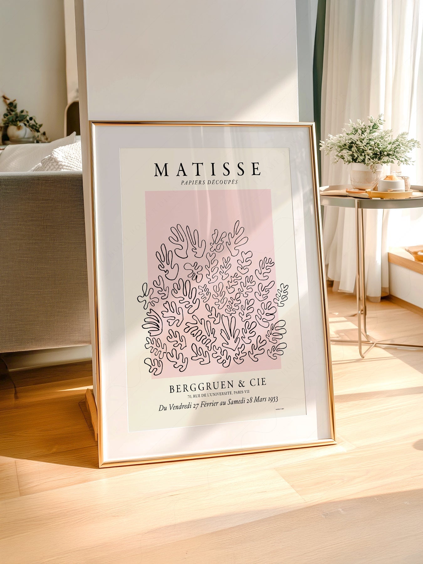 Henri Matisse Papiers Découpés Exhibition Poster – Pink Coral Art Print