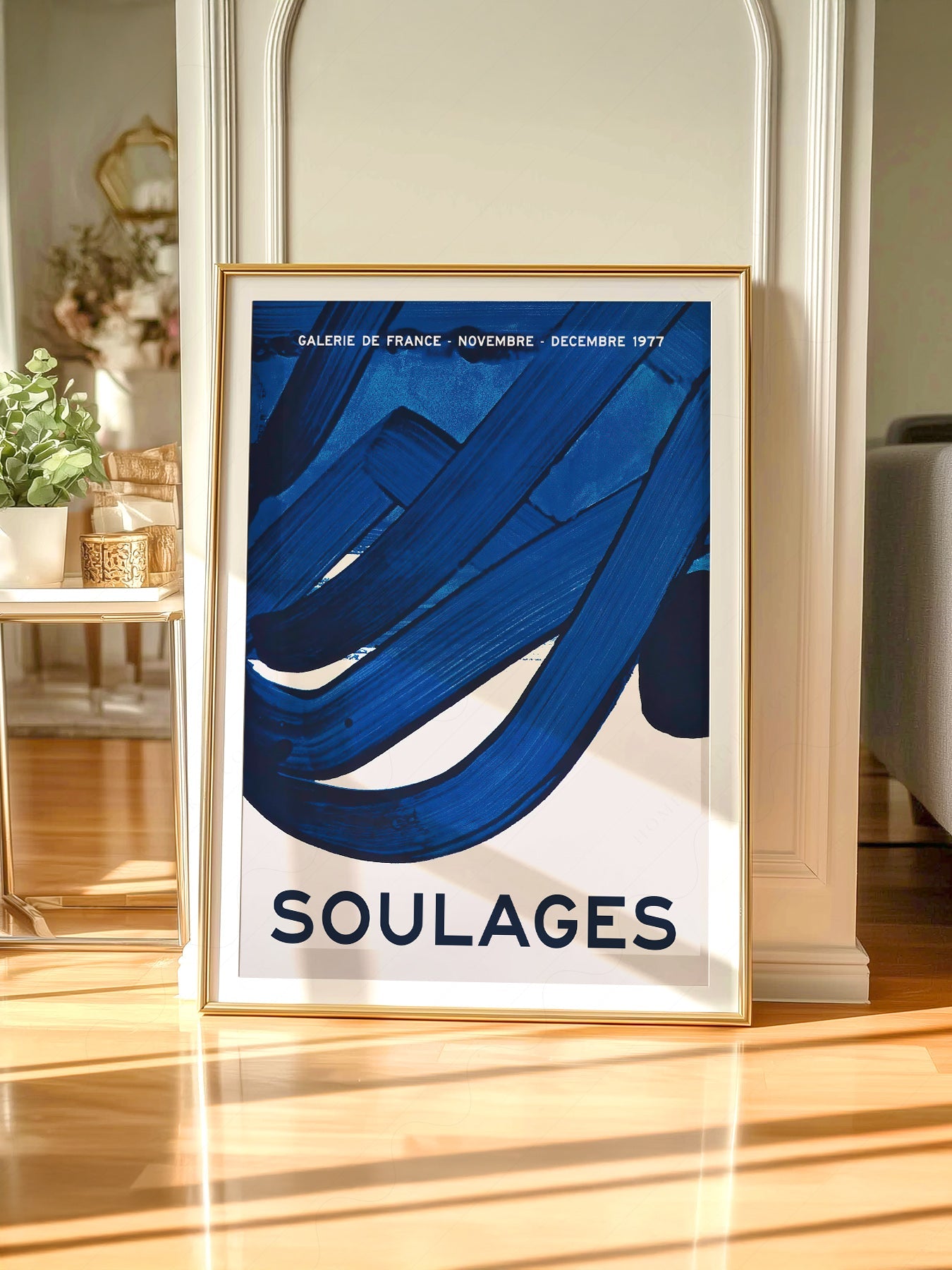 Pierre Soulages Galerie de France 1977 Exhibition Poster – Abstract Art Print