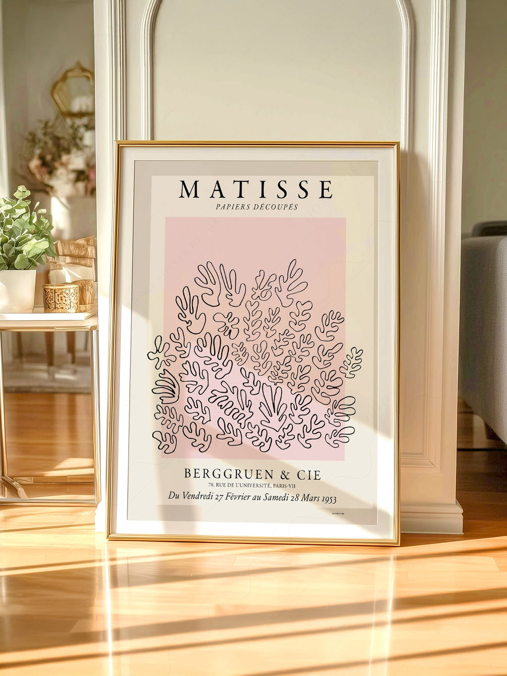 Henri Matisse Papiers Découpés Exhibition Poster – Pink Coral Art Print