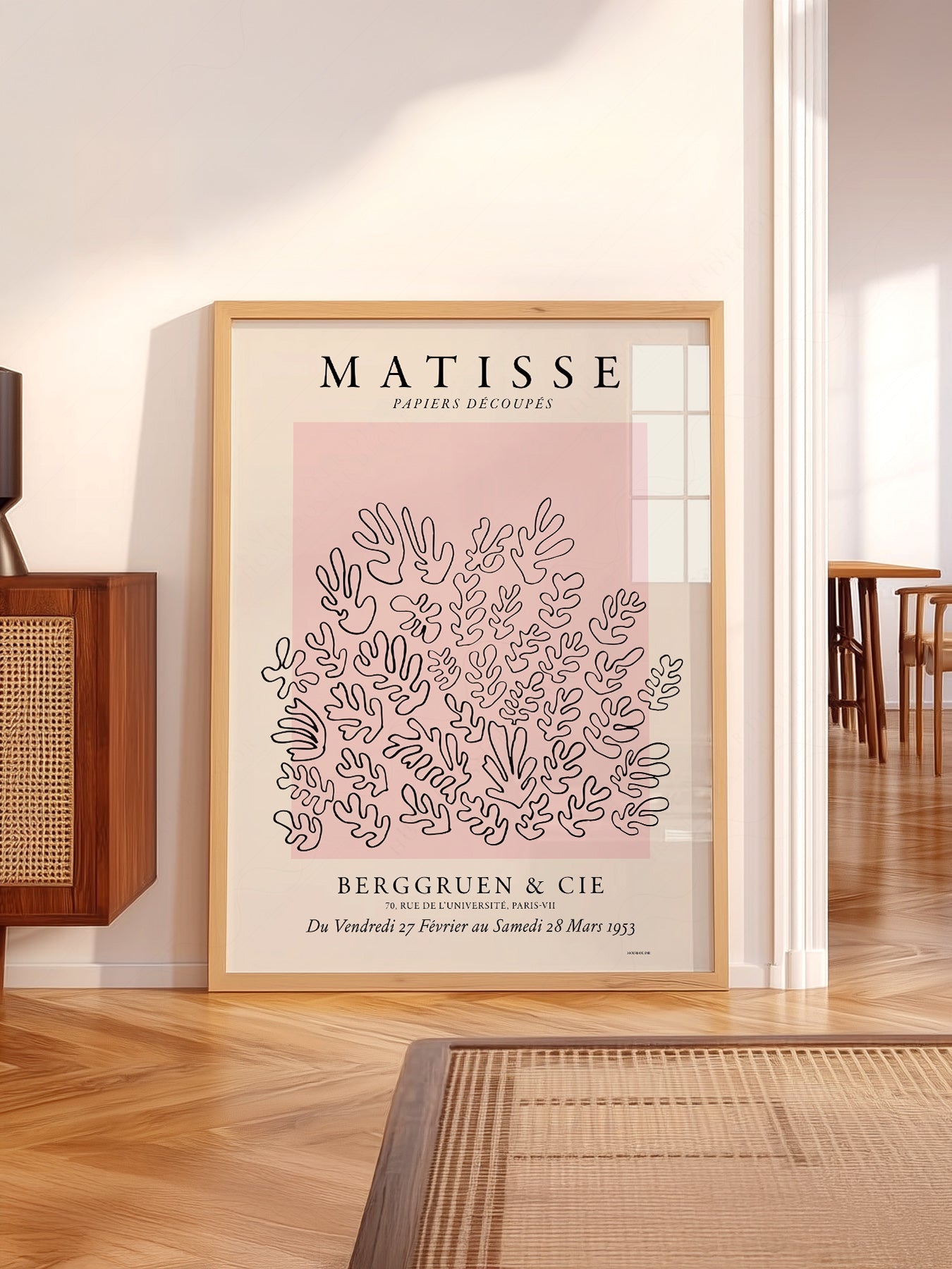Henri Matisse Papiers Découpés Exhibition Poster – Pink Coral Art Print