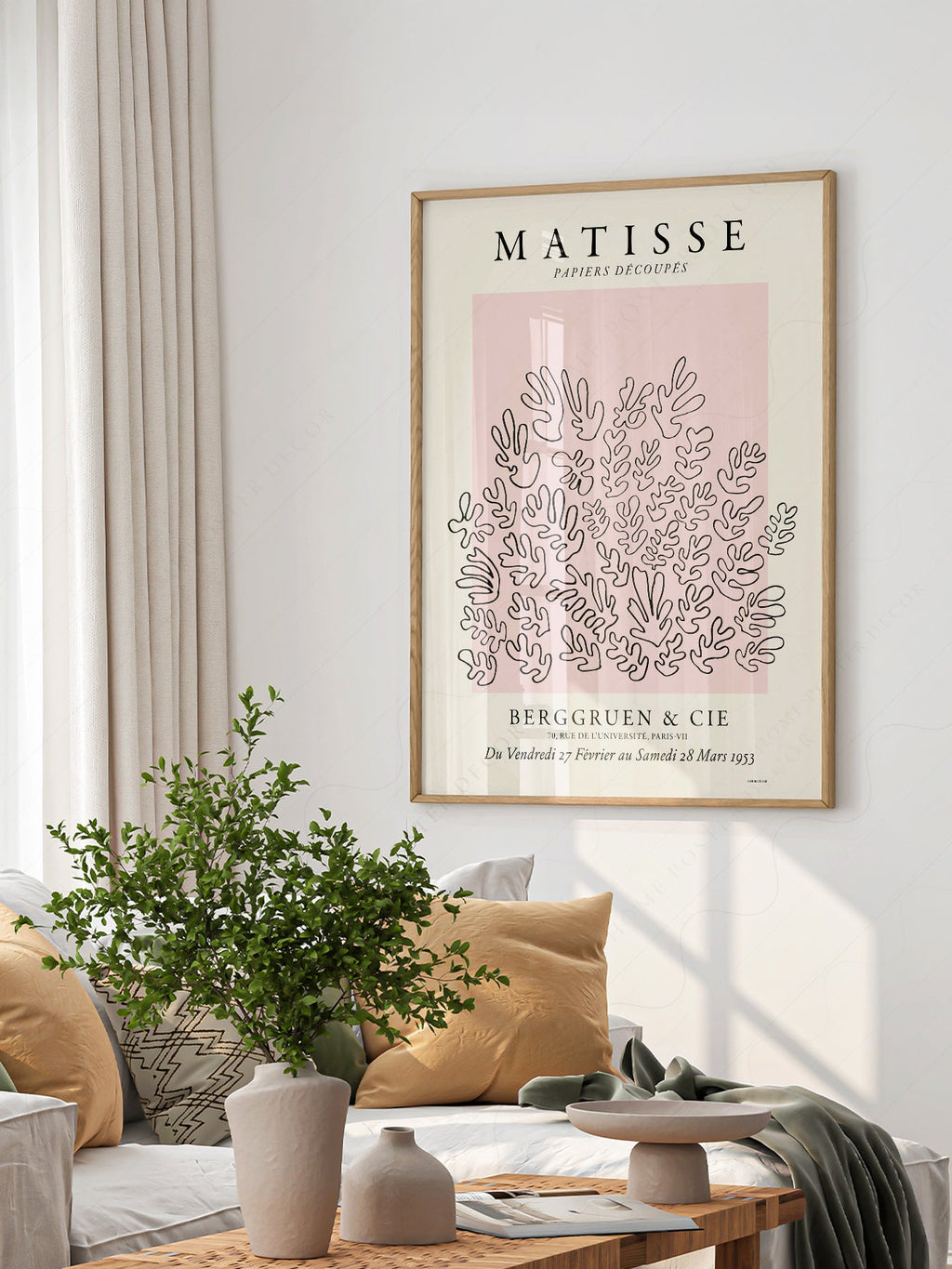 Henri Matisse Papiers Découpés Exhibition Poster – Pink Coral Art Print