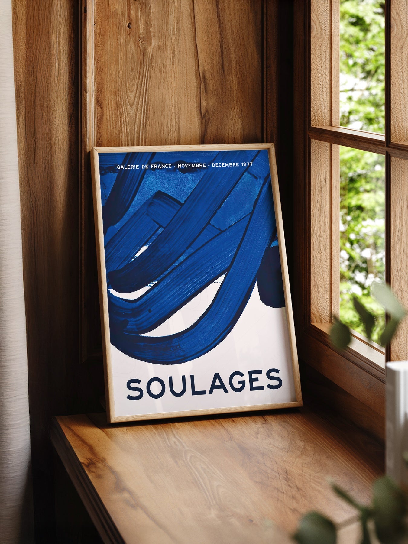Pierre Soulages Galerie de France 1977 Exhibition Poster – Abstract Art Print