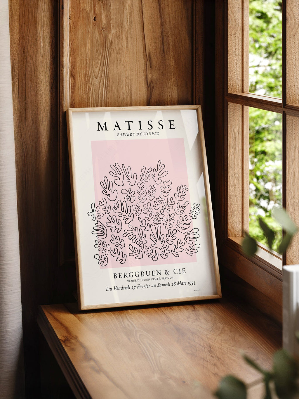 Henri Matisse Papiers Découpés Exhibition Poster – Pink Coral Art Print