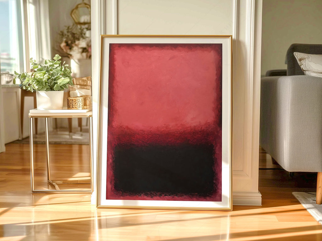 Mark Rothko Untitled Red and Black Art Print – Abstract Expressionist Poster