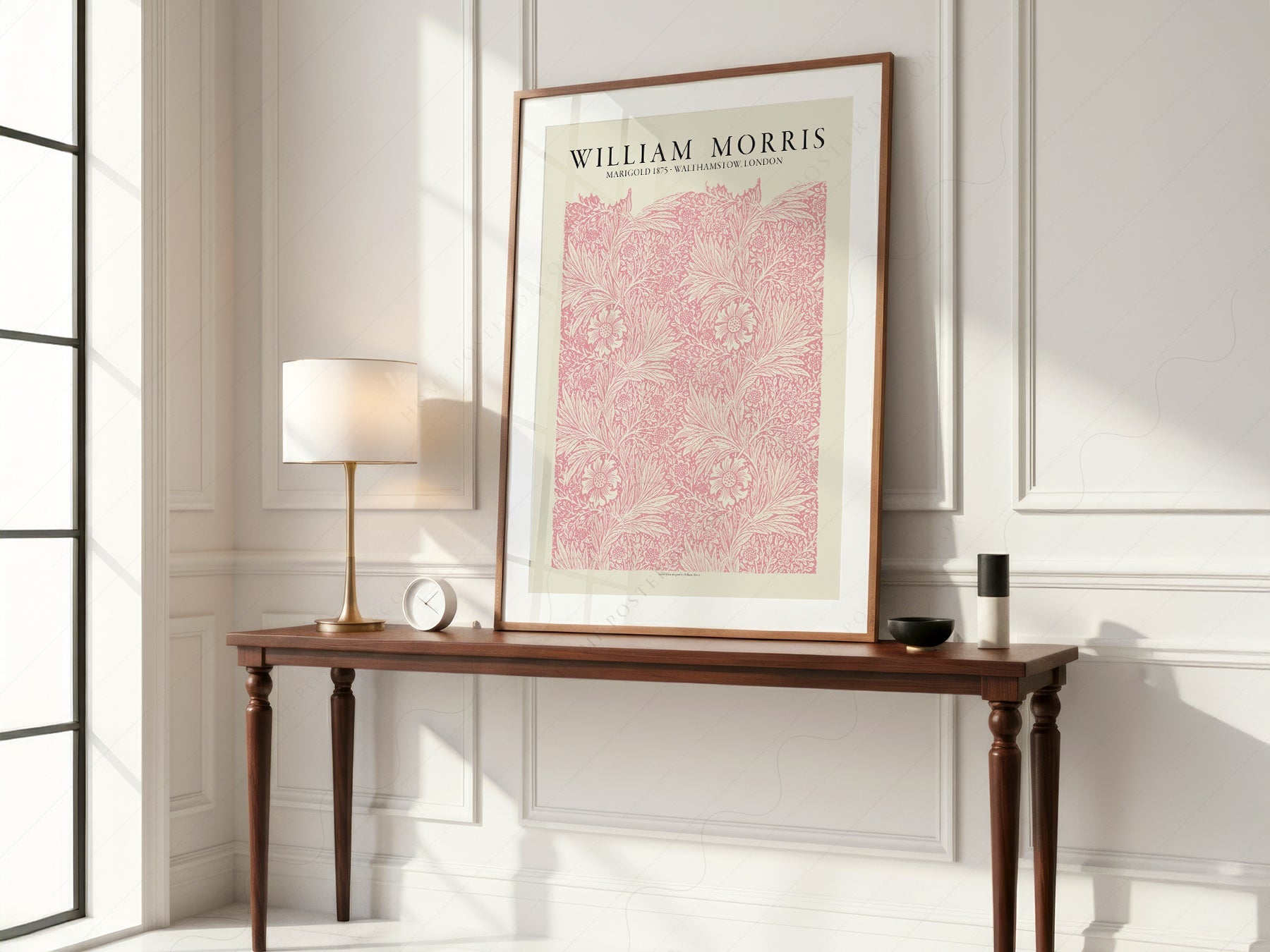 William Morris Marigold 1875 Art Print – Pink Floral Wall Art Poster