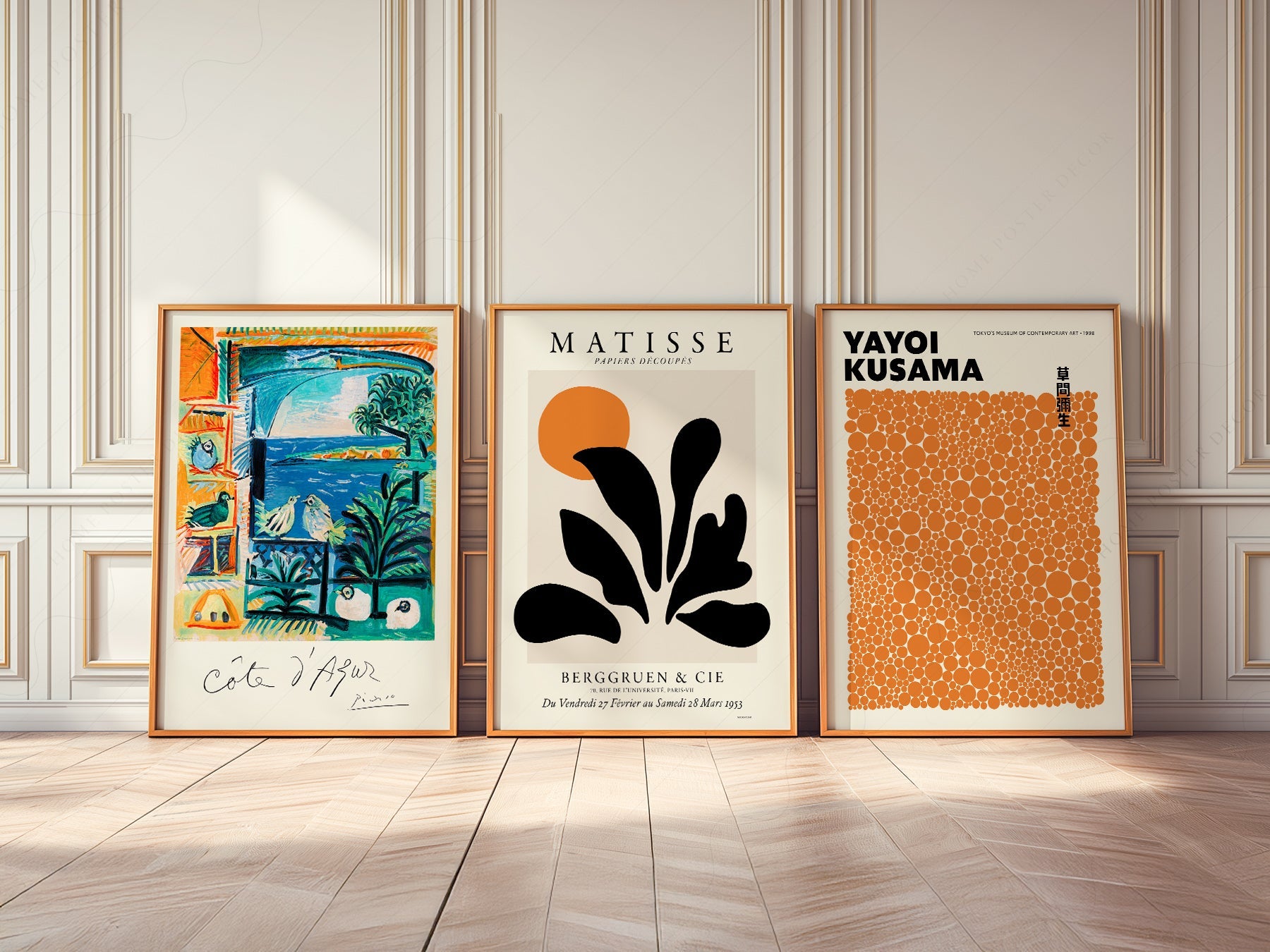 Matisse Kusama Picasso Set of 3 Prints – Modern Gallery Wall Art