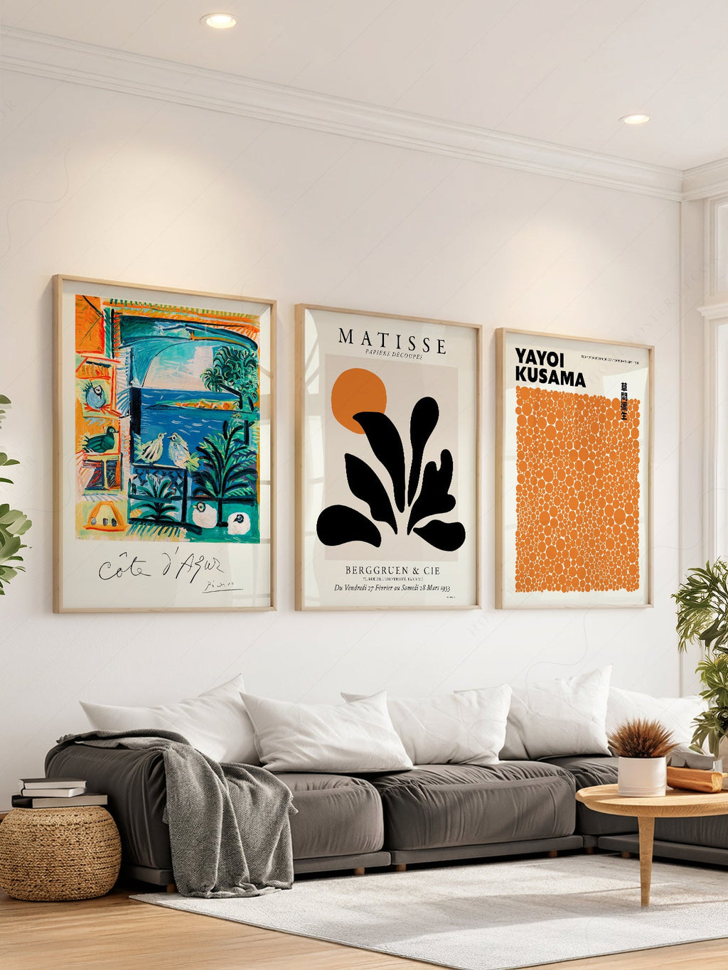 Matisse Kusama Picasso Set of 3 Prints – Modern Gallery Wall Art