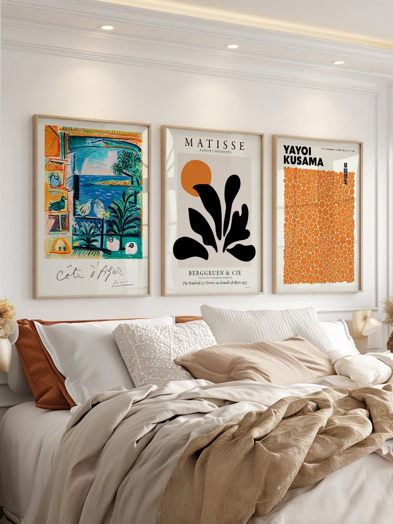 Matisse Kusama Picasso Set of 3 Prints – Modern Gallery Wall Art
