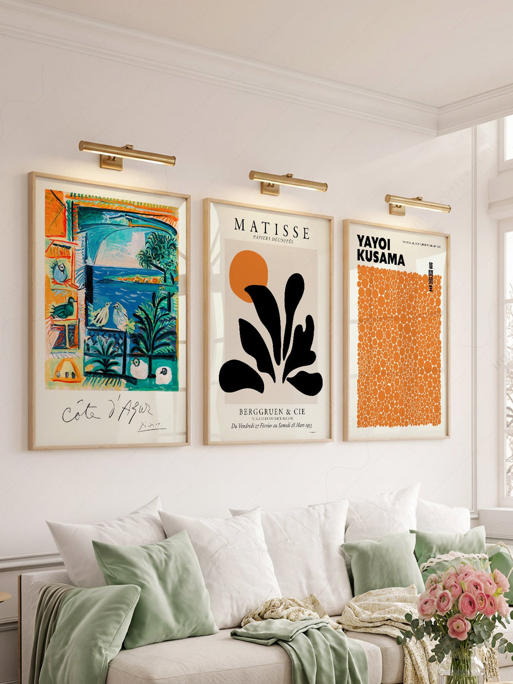Matisse Kusama Picasso Set of 3 Prints – Modern Gallery Wall Art