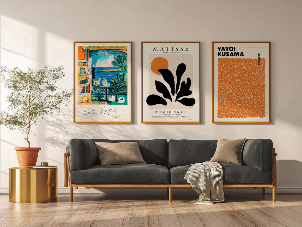 Matisse Kusama Picasso Set of 3 Prints – Modern Gallery Wall Art