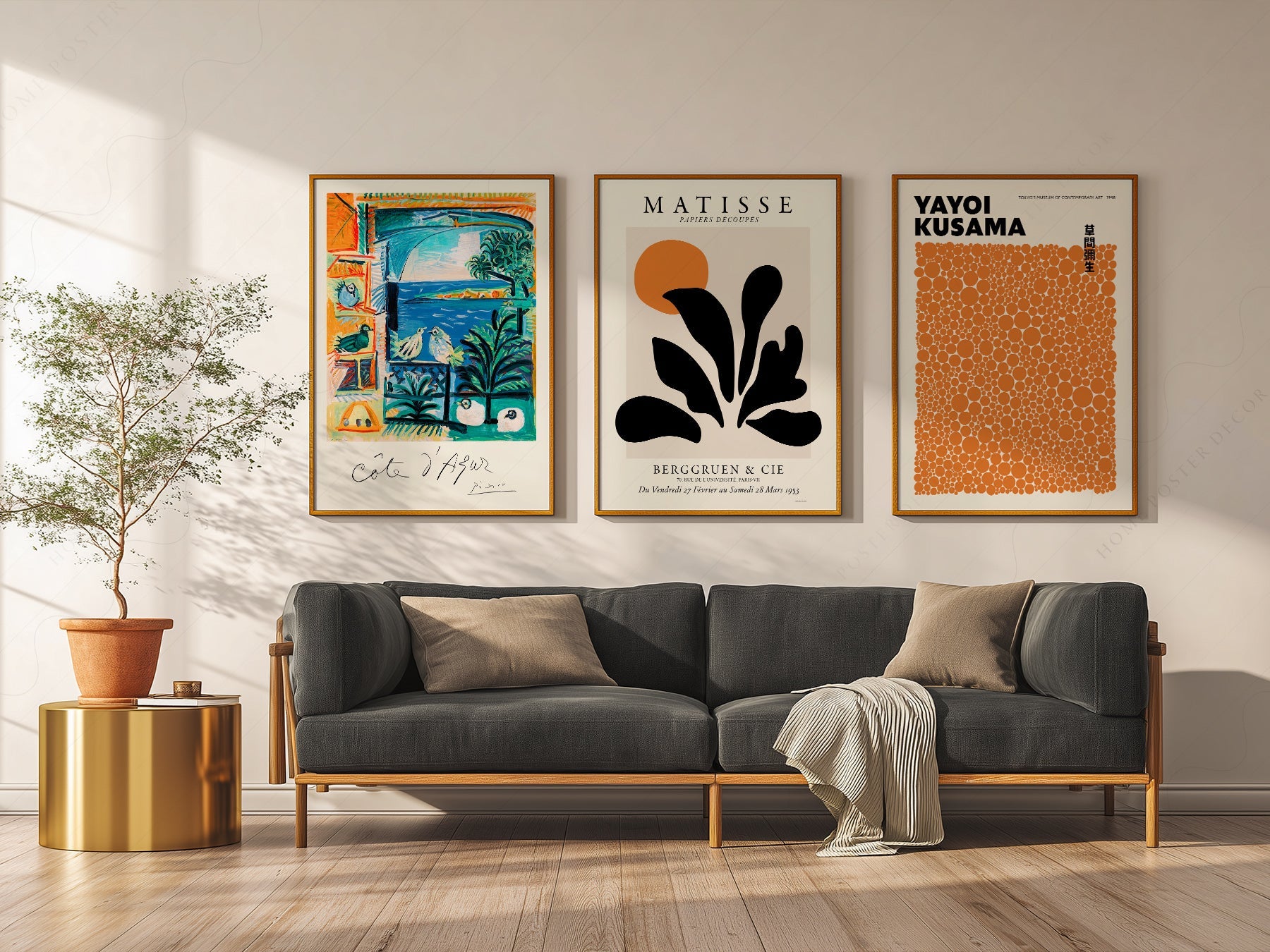 Matisse Kusama Picasso Set of 3 Prints – Modern Gallery Wall Art