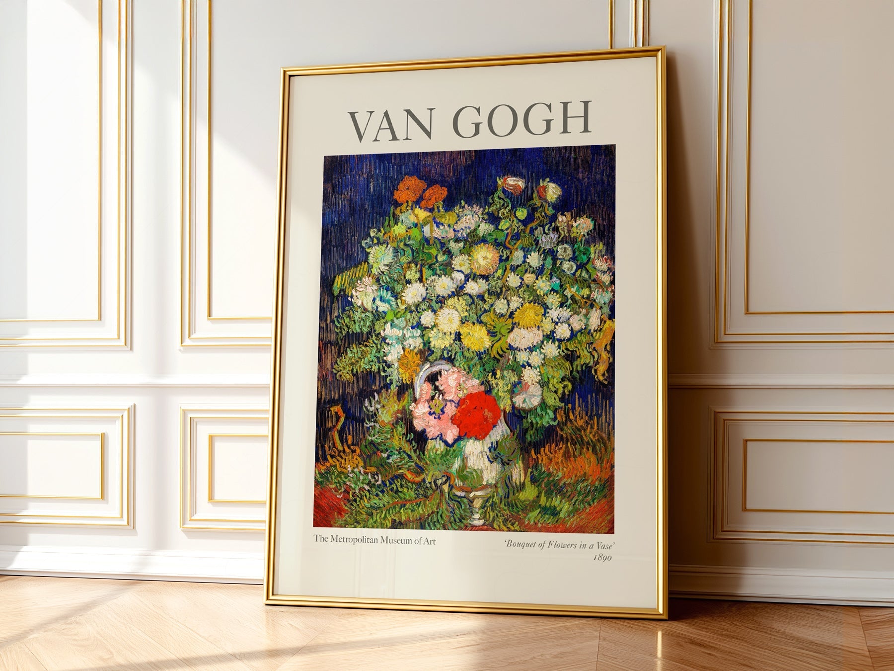 Van Gogh Bouquet of Flowers in a Vase Art Print – Floral Wall Decor