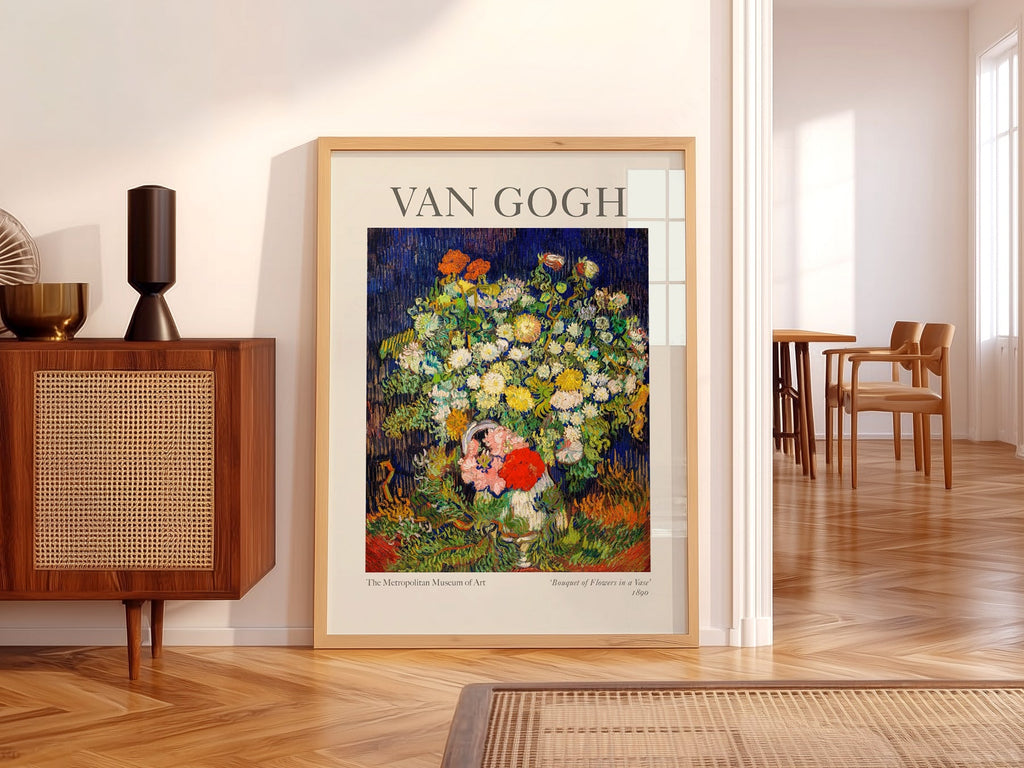 Van Gogh Bouquet of Flowers in a Vase Art Print – Floral Wall Decor