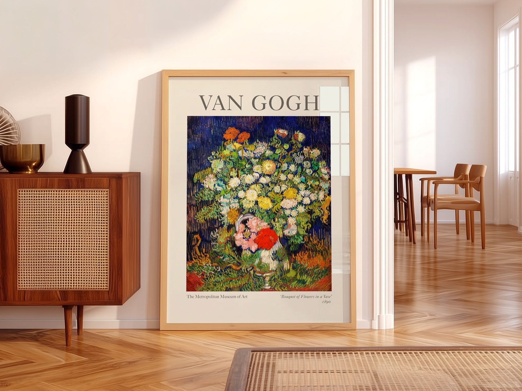 Van Gogh Bouquet of Flowers in a Vase Art Print – Floral Wall Decor