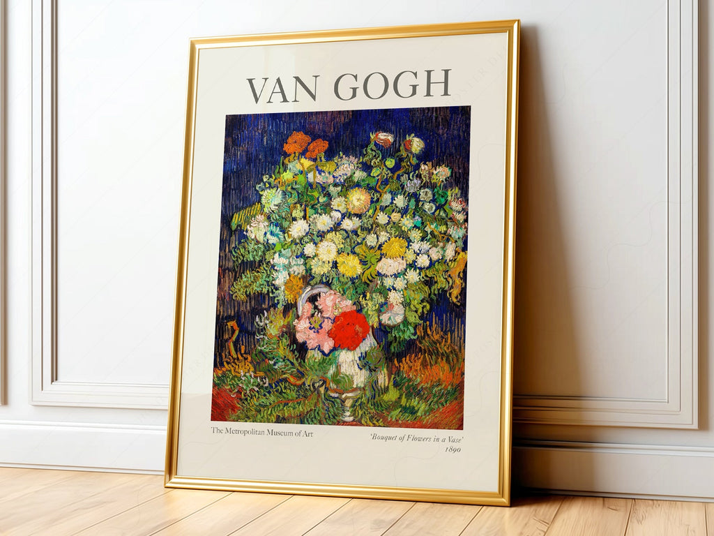 Van Gogh Bouquet of Flowers in a Vase Art Print – Floral Wall Decor