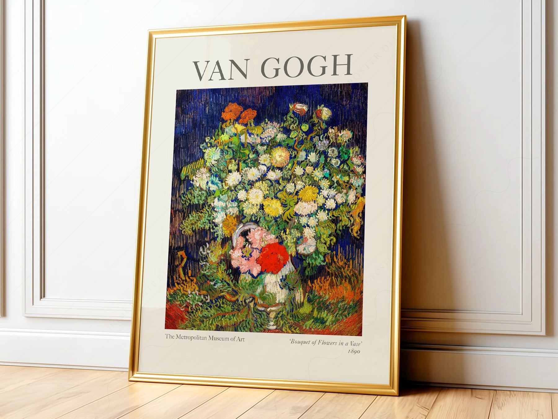 Van Gogh Bouquet of Flowers in a Vase Art Print – Floral Wall Decor
