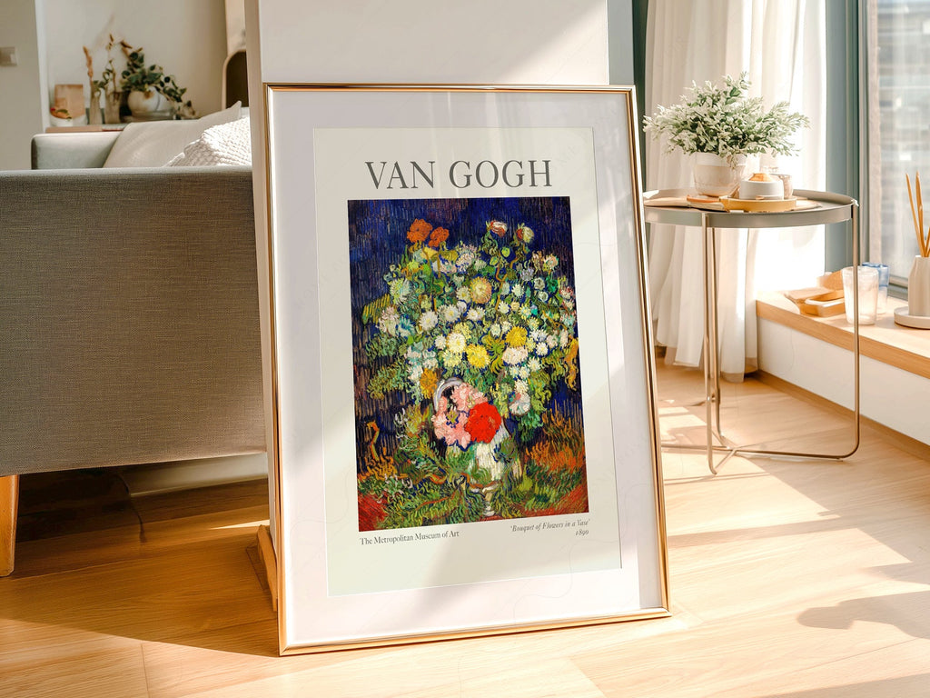 Van Gogh Bouquet of Flowers in a Vase Art Print – Floral Wall Decor
