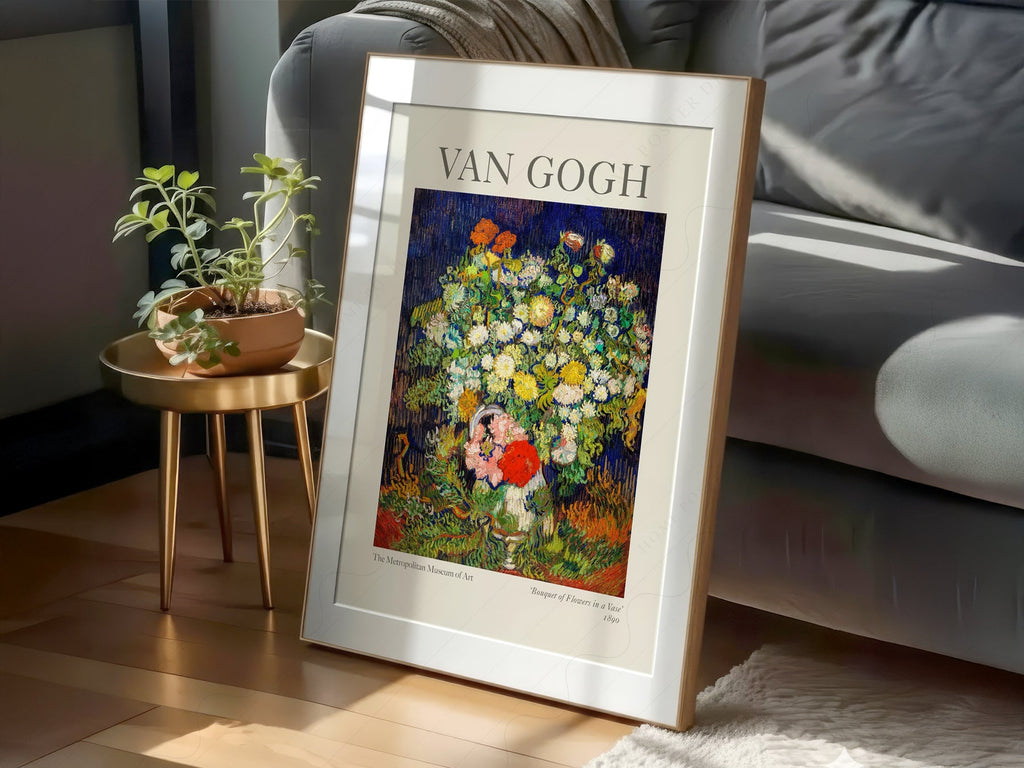 Van Gogh Bouquet of Flowers in a Vase Art Print – Floral Wall Decor