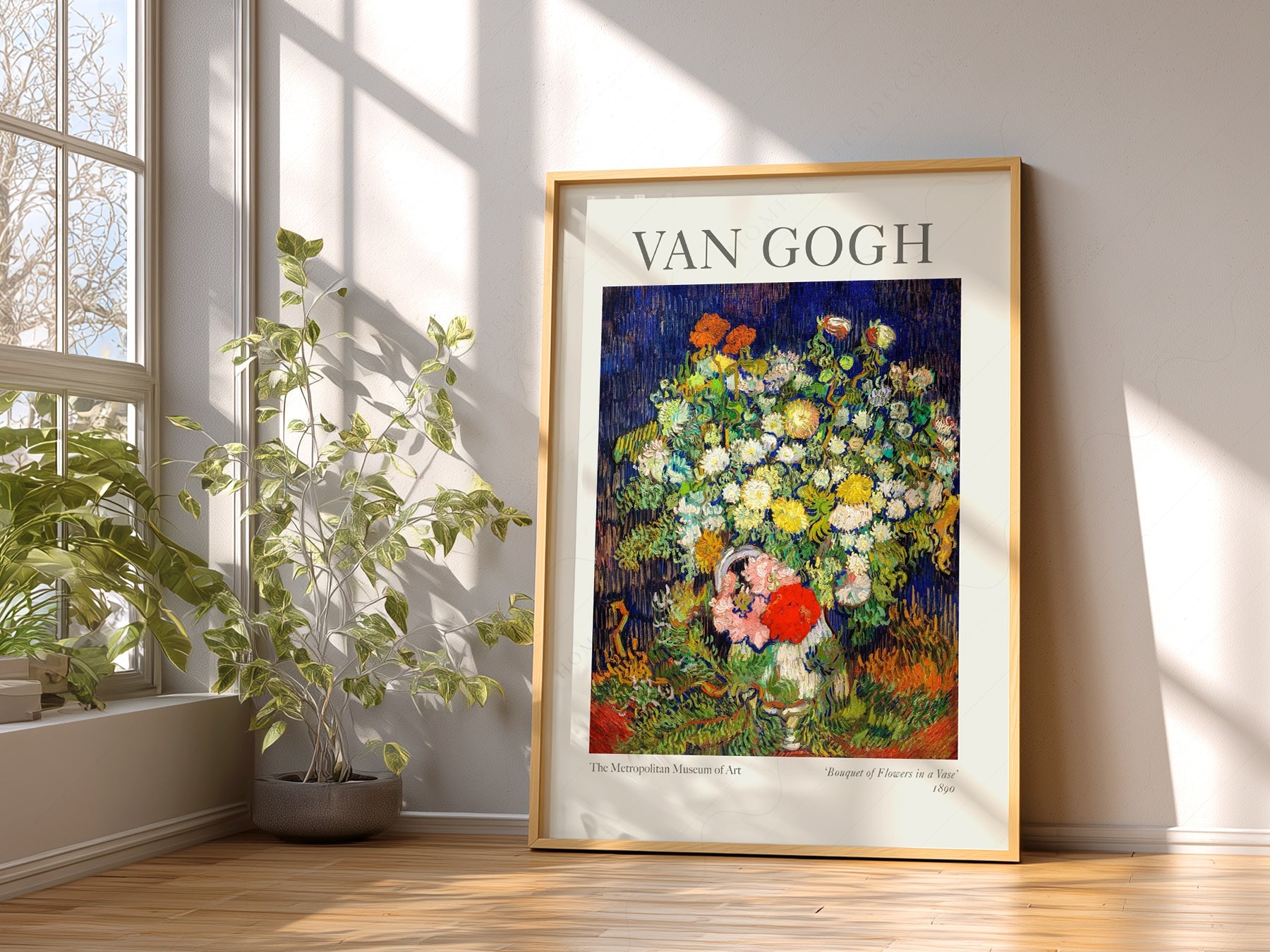 Van Gogh Bouquet of Flowers in a Vase Art Print – Floral Wall Decor