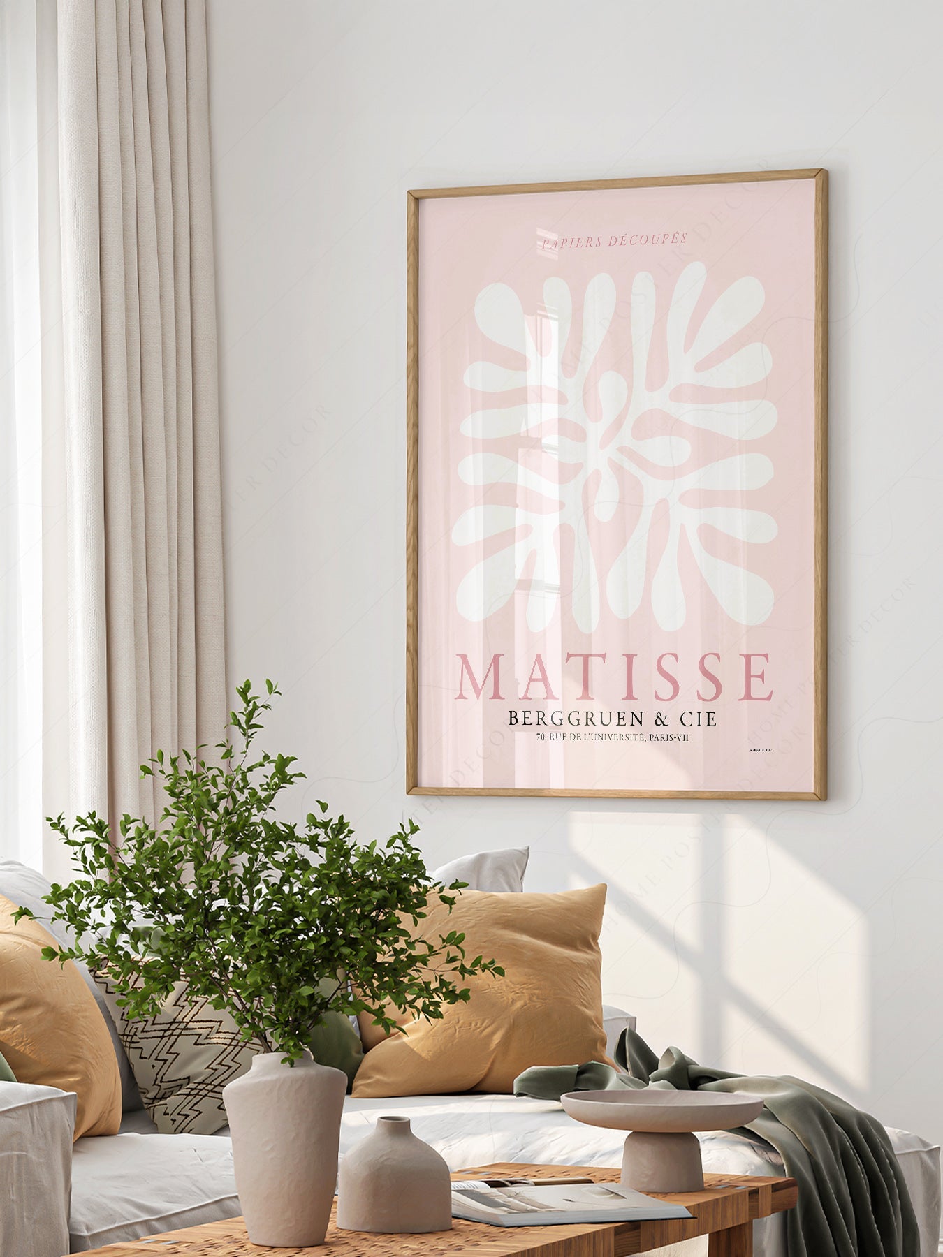 Henri Matisse Papiers Découpés Art Print – Pink Cut-Outs Poster