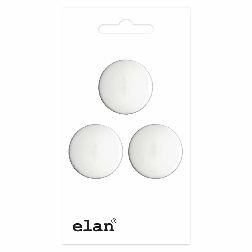 Elan ; Bouton à tige, blanc, 18 mm