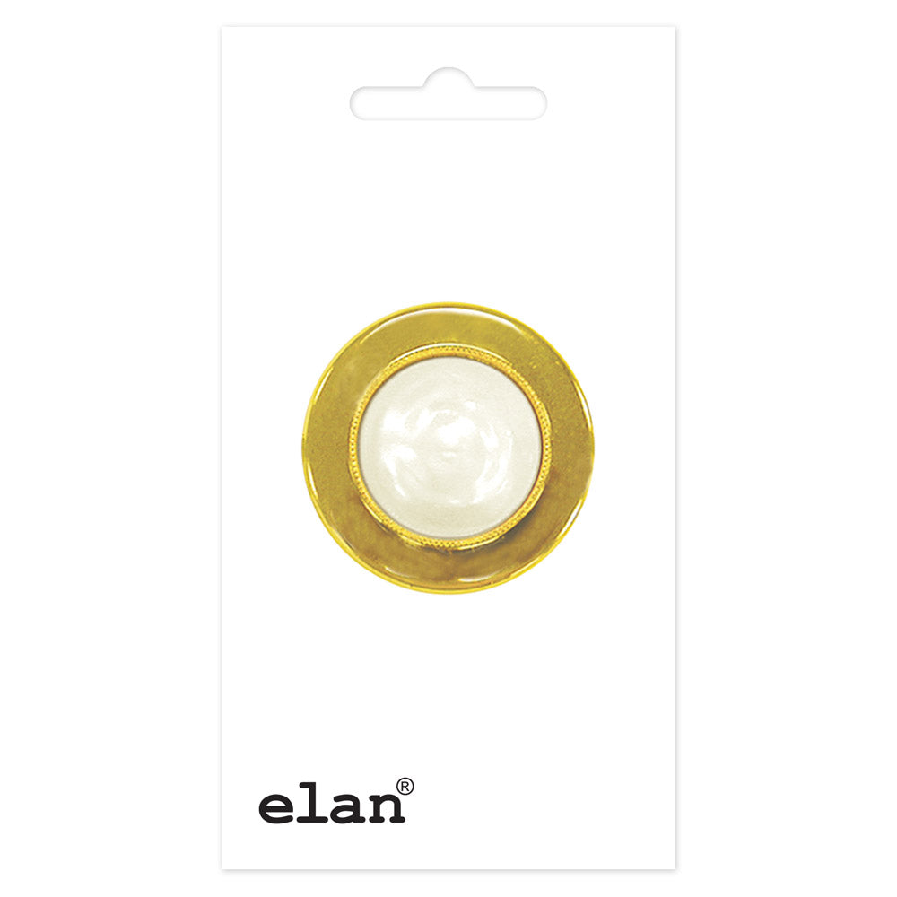 Elan ; Bouton à tige, or et ivoire, 28 mm