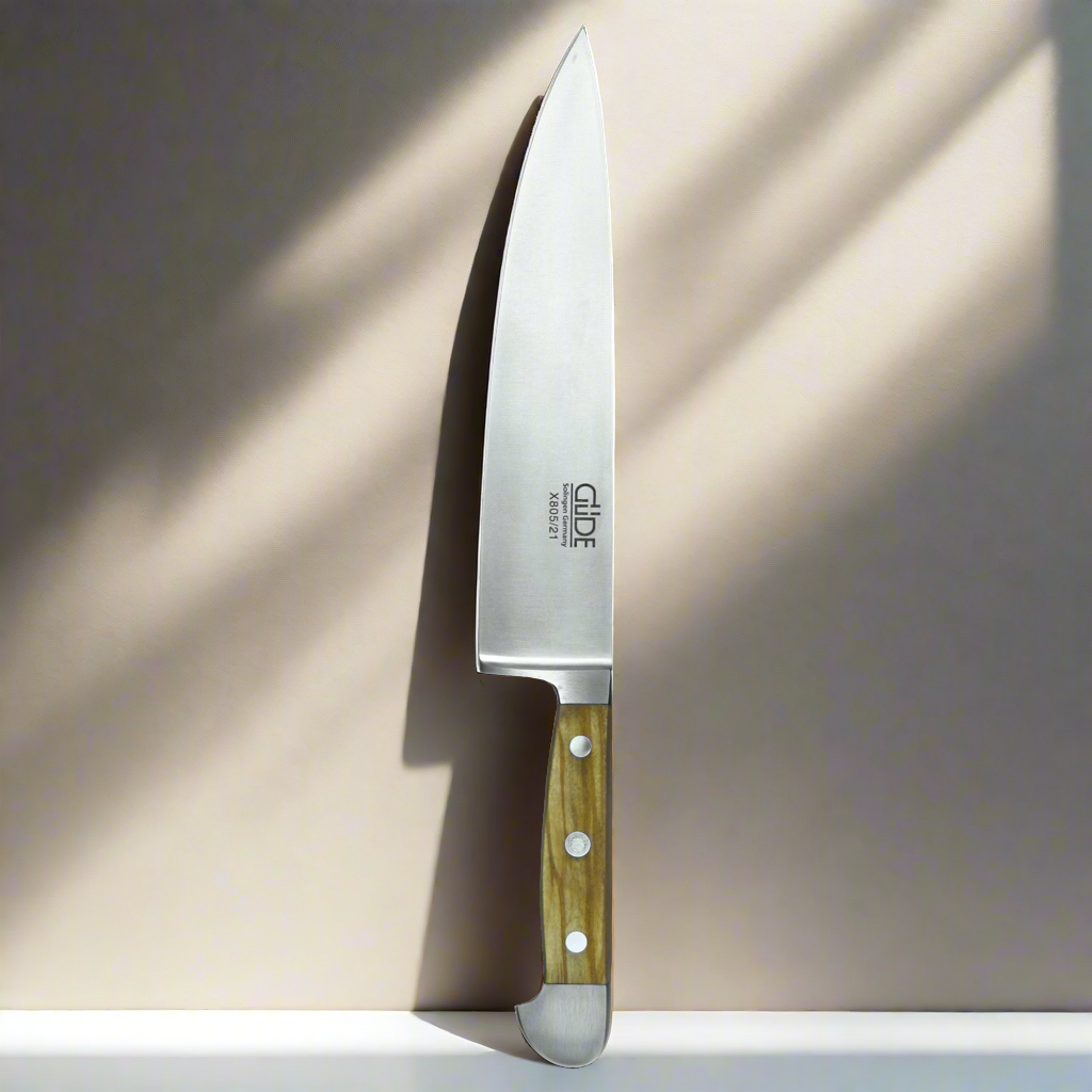 ALPHA OLIVE| Chef Knife - 8" | Forged Steel with Olive Wood handle
