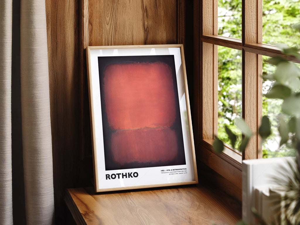 Mark Rothko Untitled Red and Black Art Print – Abstract Expressionist Poster