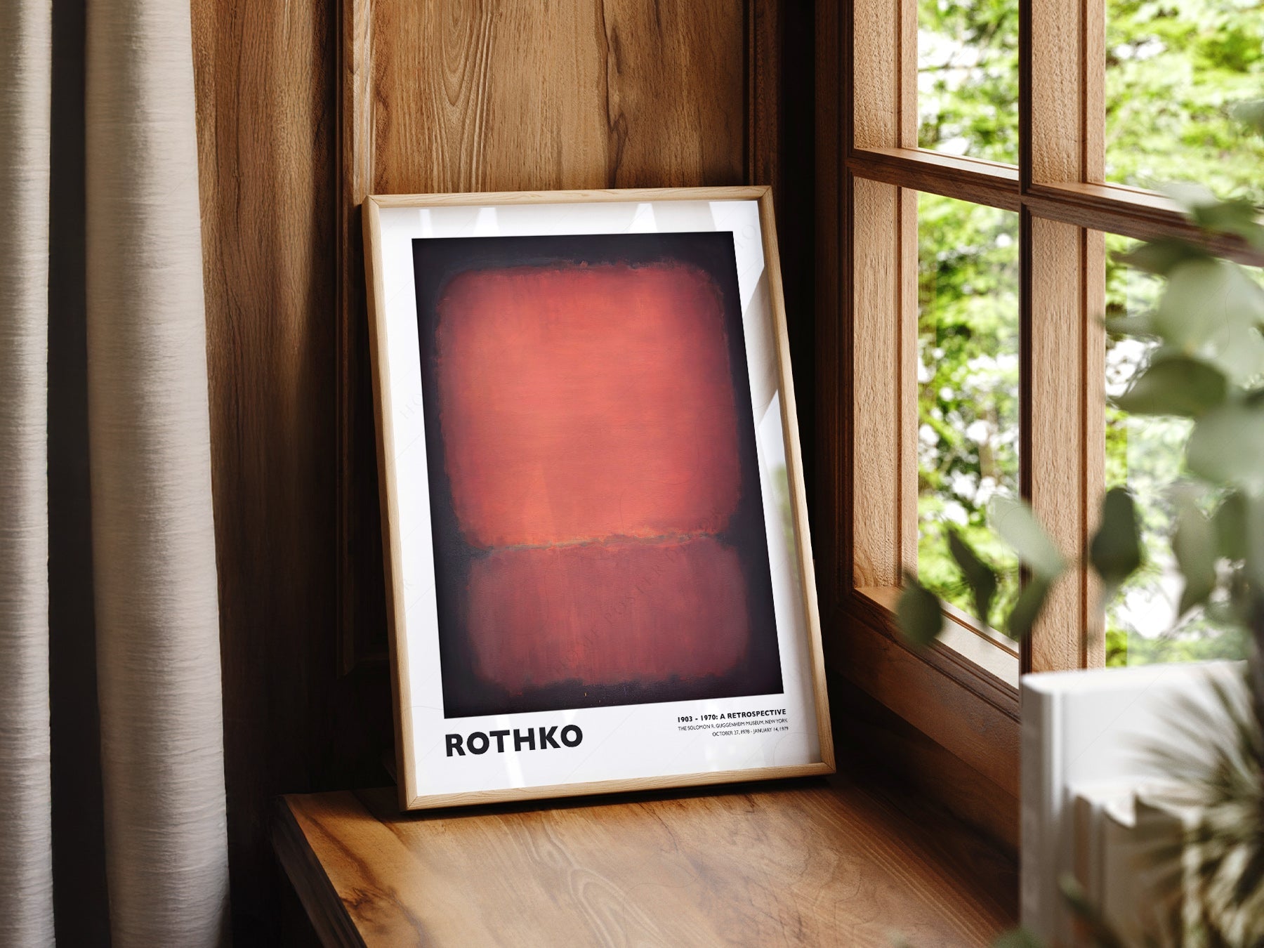 Mark Rothko Untitled Red and Black Art Print – Abstract Expressionist Poster