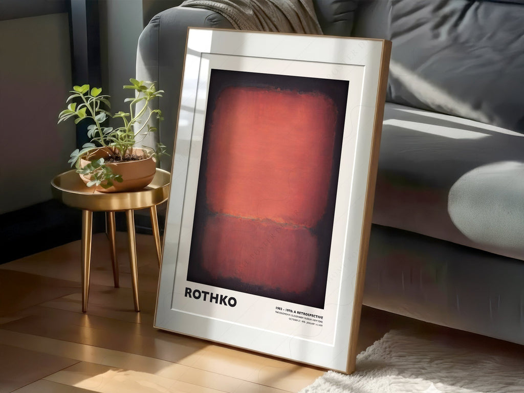 Mark Rothko Untitled Red and Black Art Print – Abstract Expressionist Poster