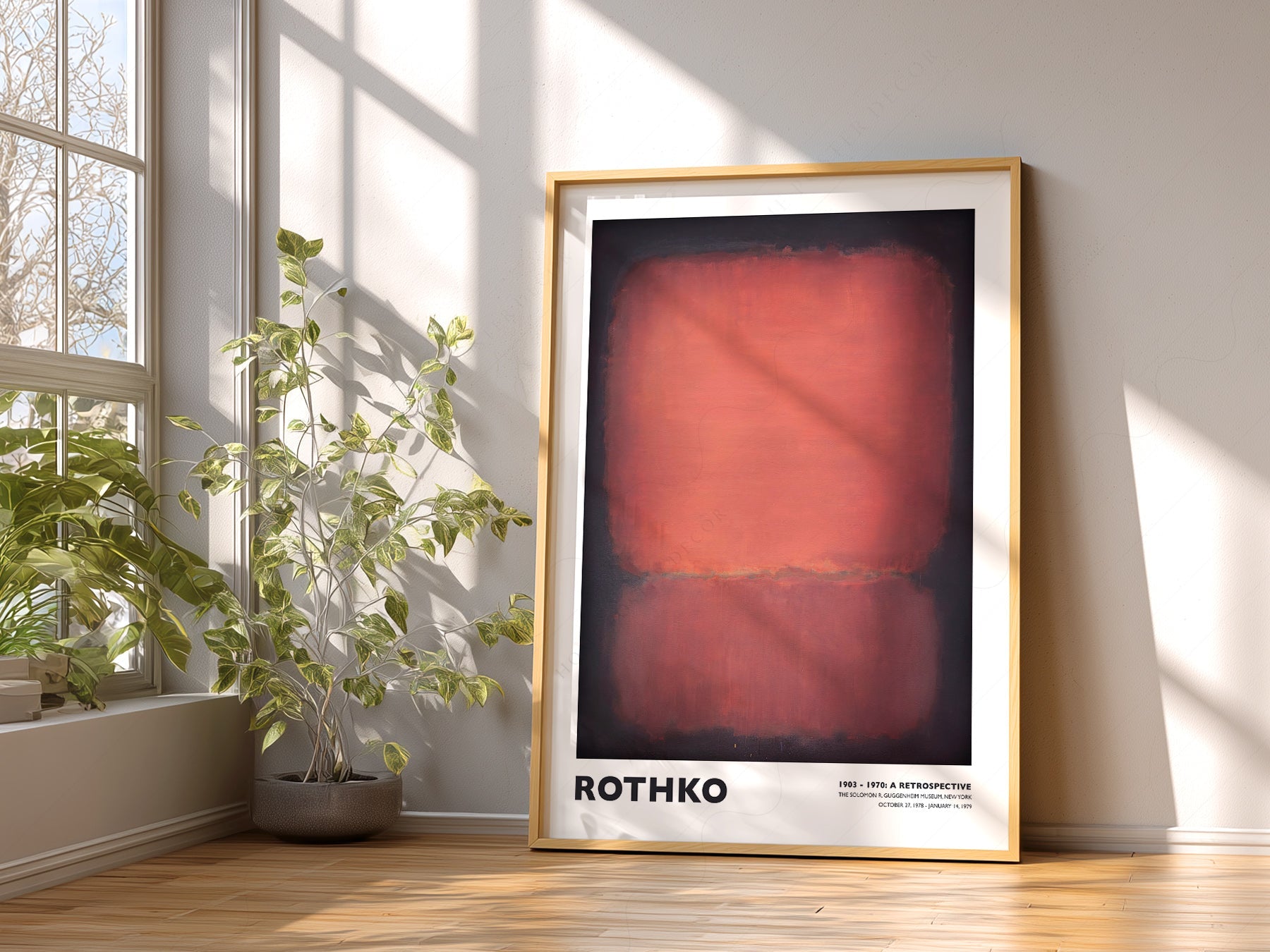 Mark Rothko Untitled Red and Black Art Print – Abstract Expressionist Poster