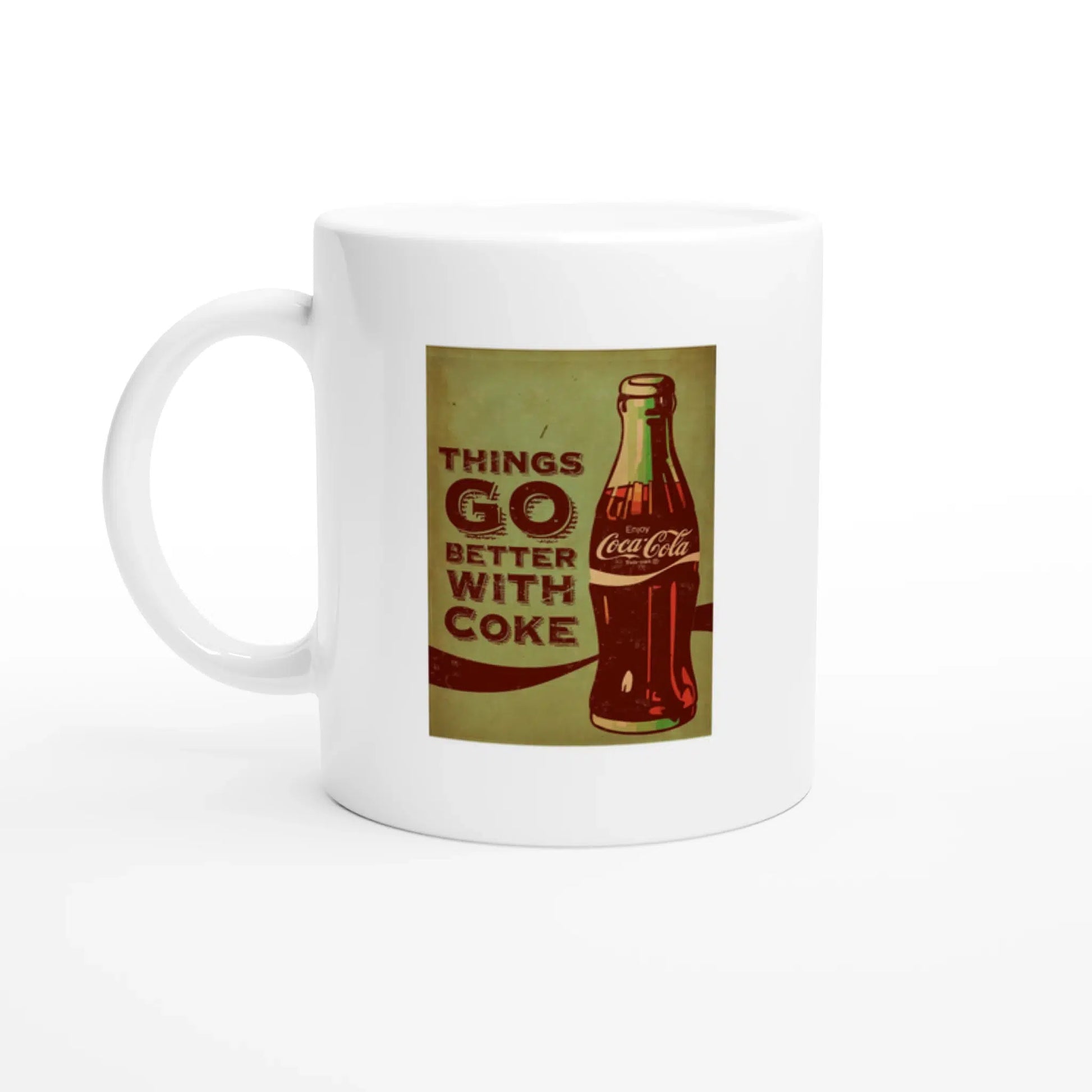 Tasse avec affiche de Coca-Cola