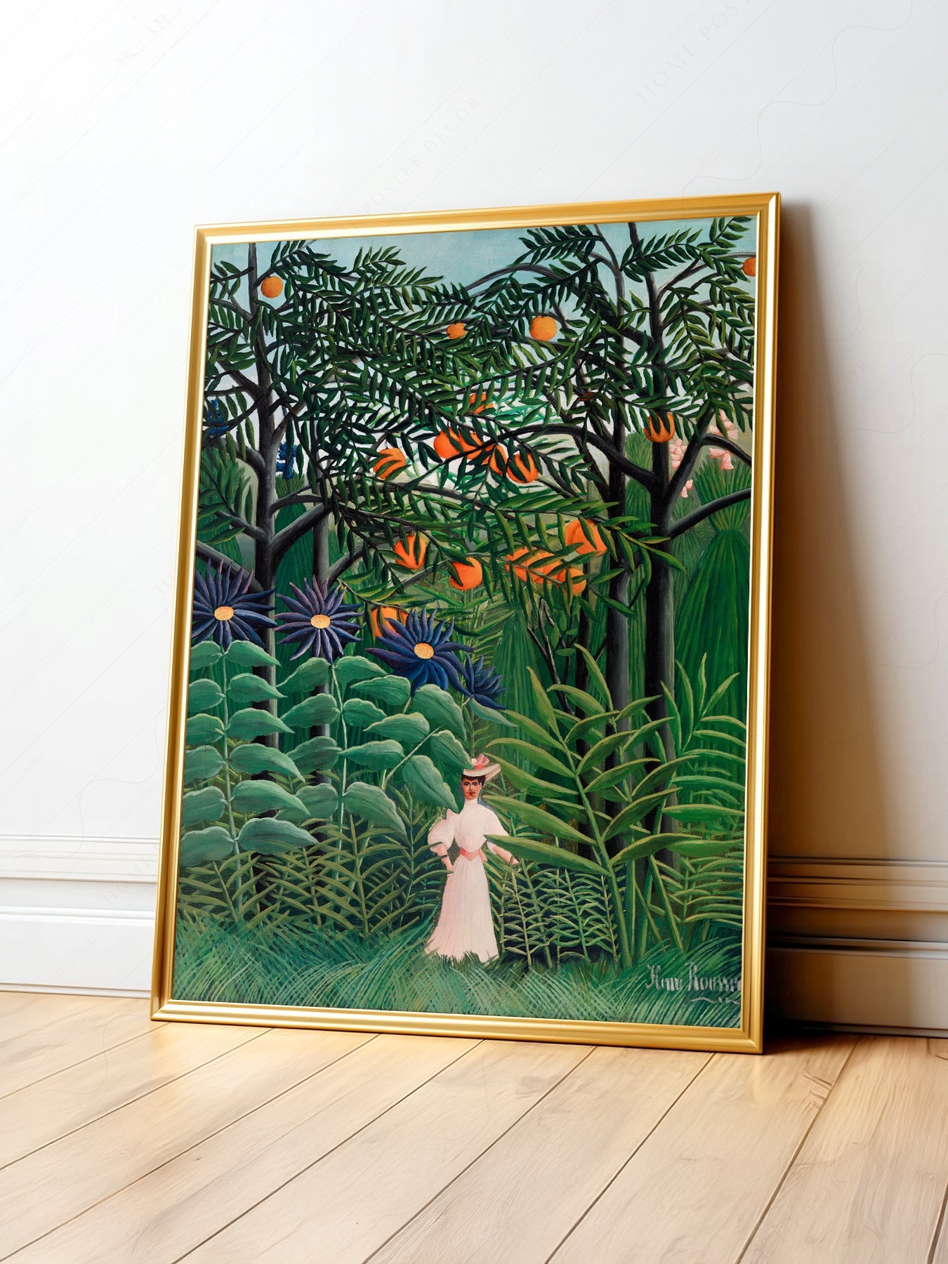 Henri Rousseau Woman Walking in an Exotic Forest Print – Jungle Wall Art