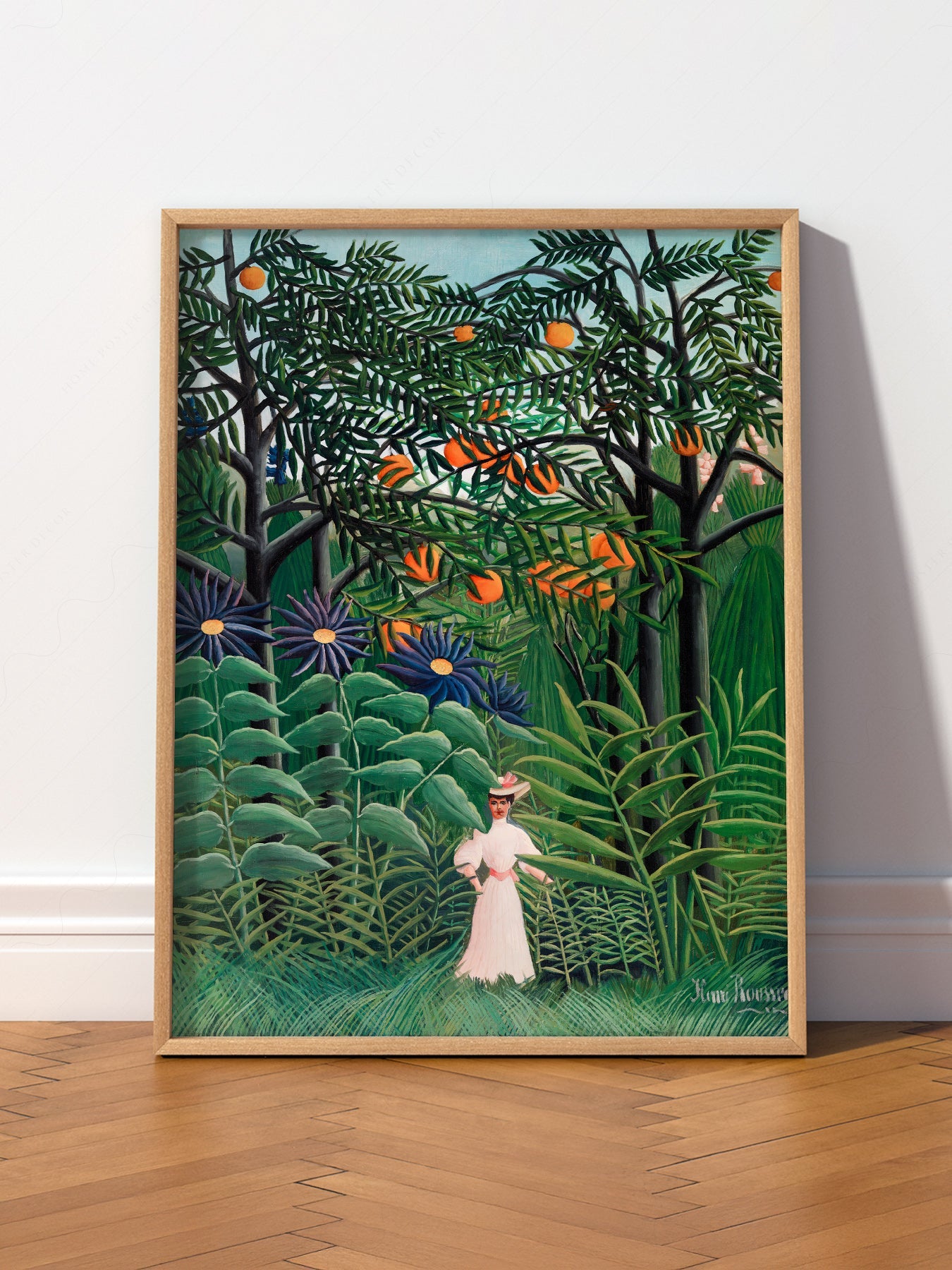 Henri Rousseau Woman Walking in an Exotic Forest Print – Jungle Wall Art