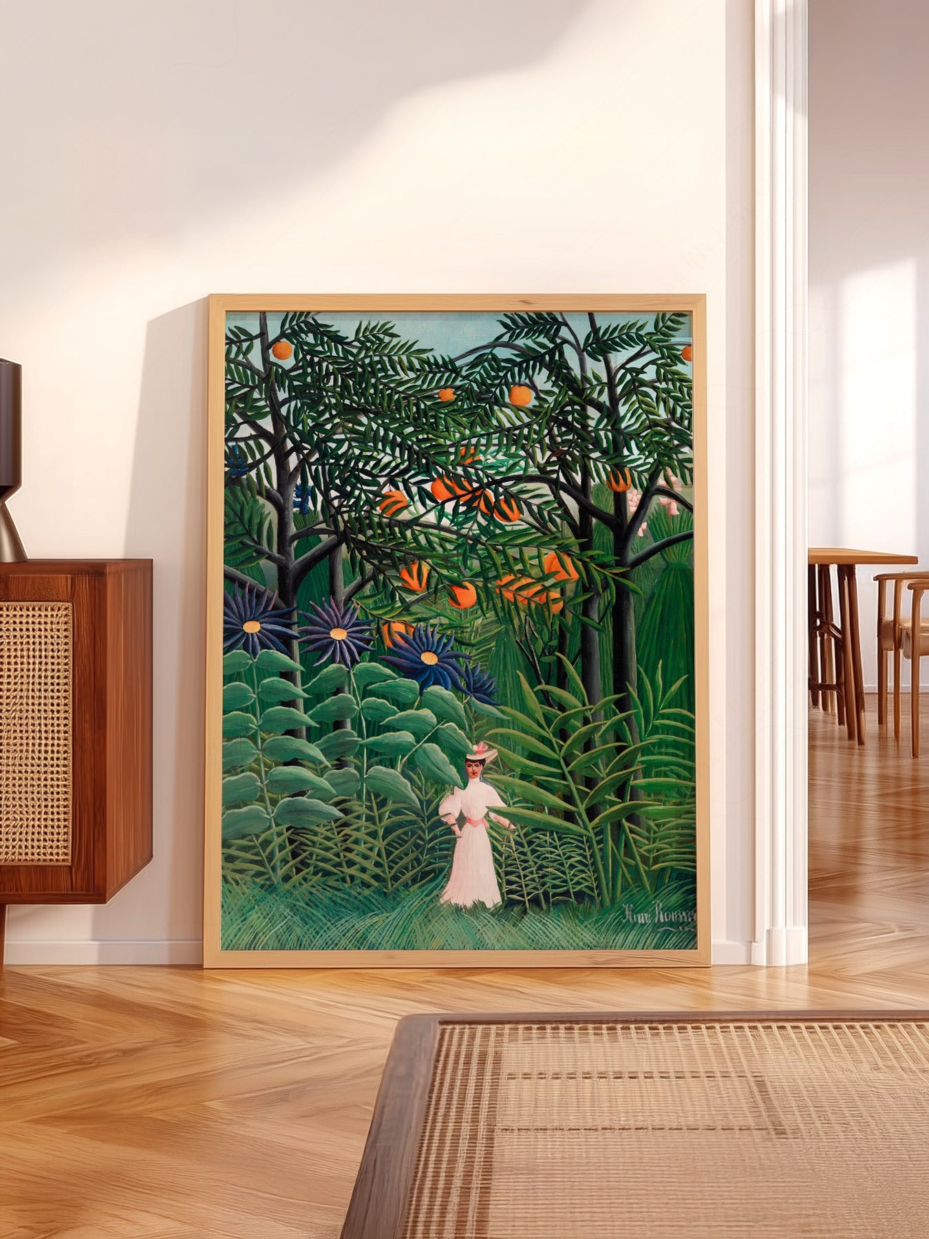 Henri Rousseau Woman Walking in an Exotic Forest Print – Jungle Wall Art
