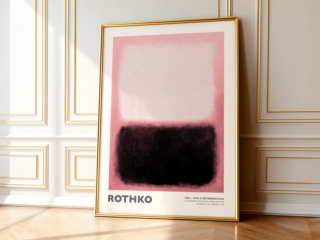 Mark Rothko Pink and Black Exhibition Print – Abstract Wall Art Poster