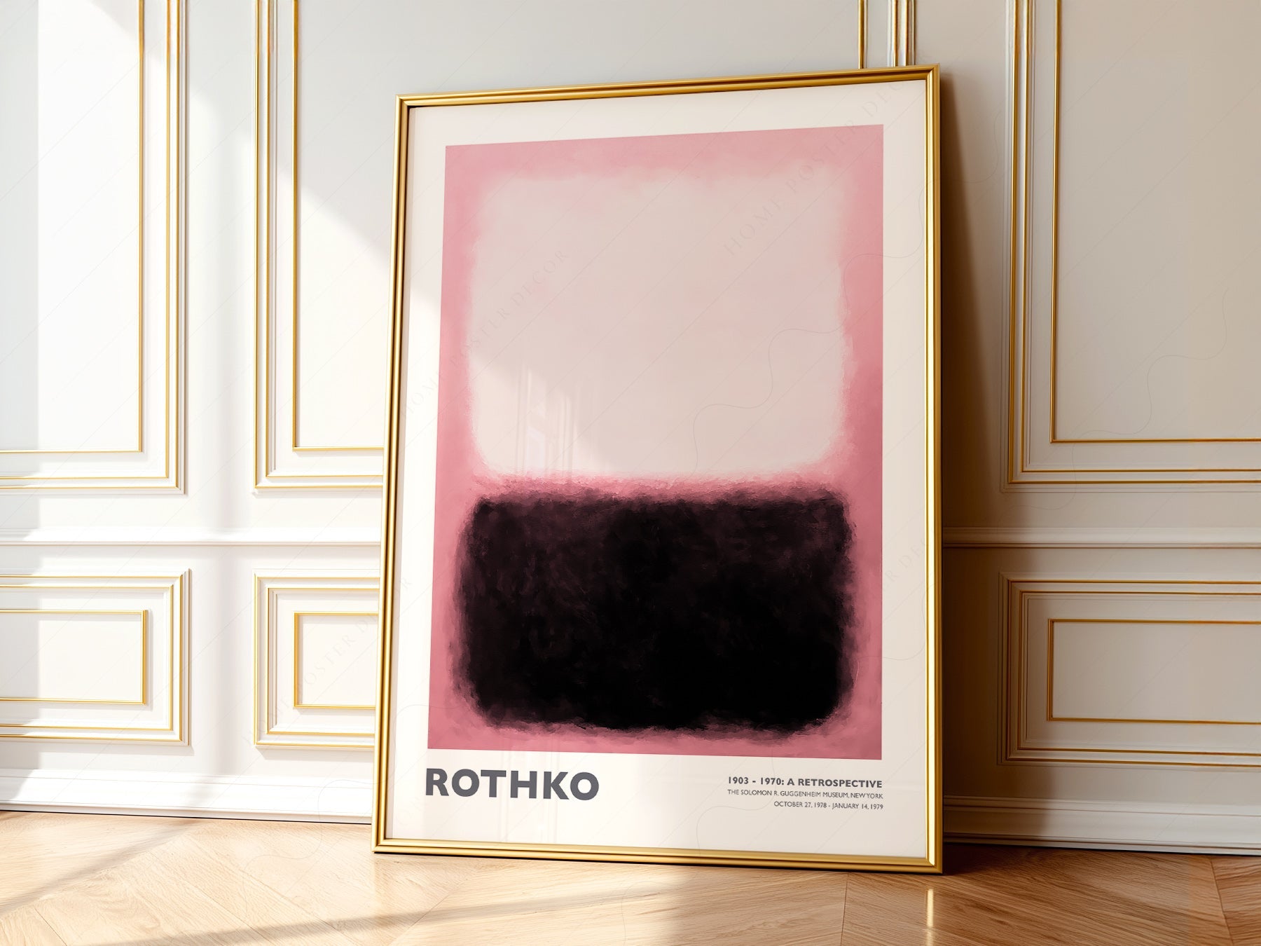 Mark Rothko Pink and Black Exhibition Print – Abstract Wall Art Poster