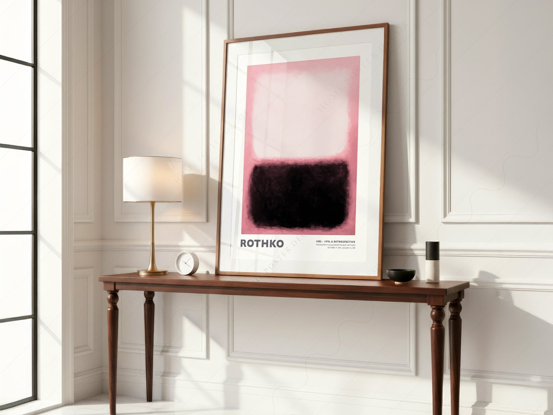 Mark Rothko Pink and Black Exhibition Print – Abstract Wall Art Poster