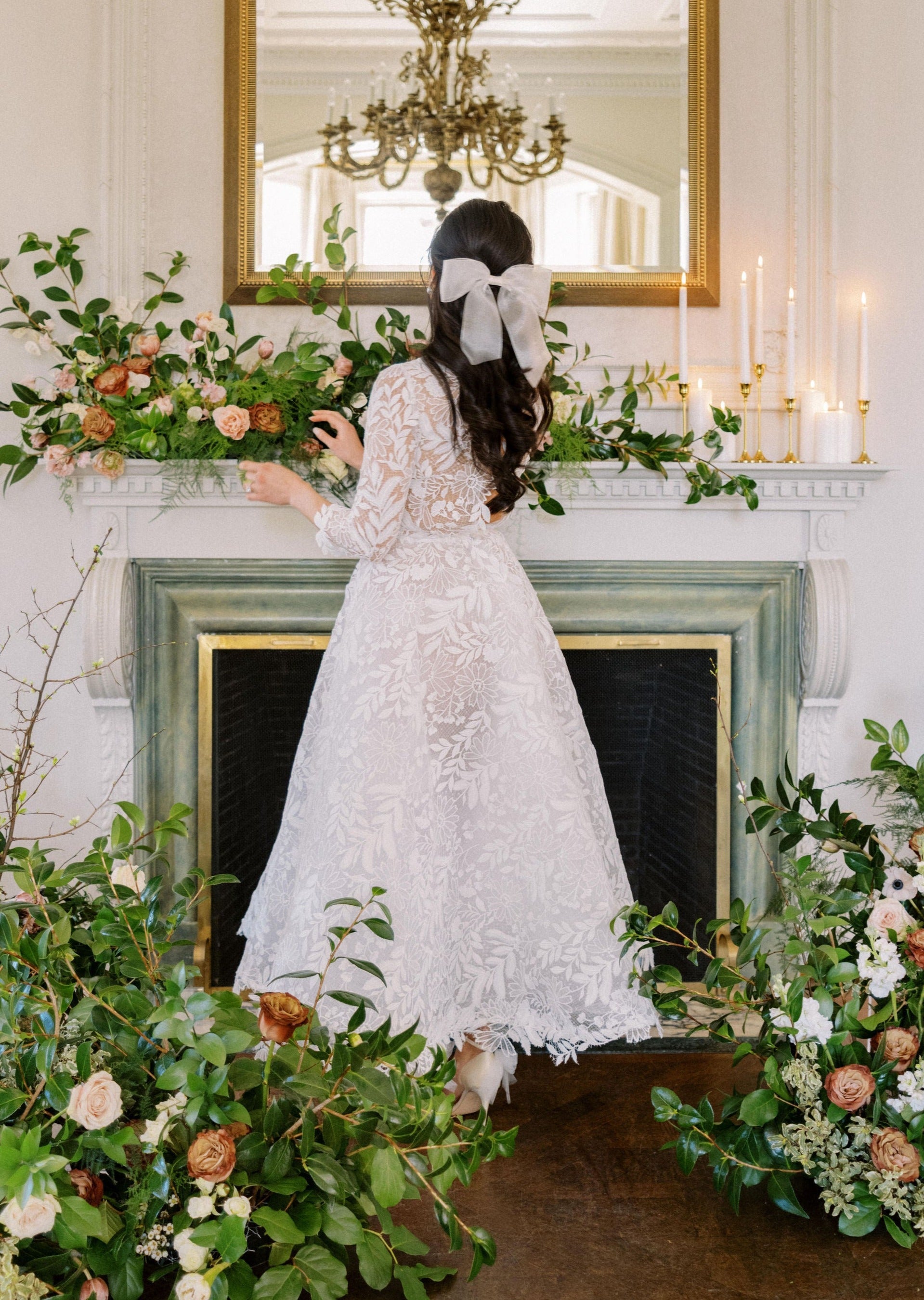 Nœud de cheveux de mariée en organza GEORGINA