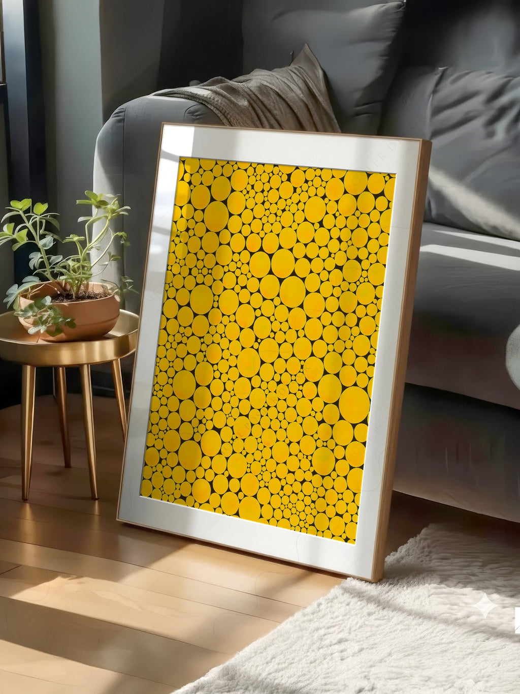 Yayoi Kusama Yellow Dots Art Print – Contemporary Japanese Wall Art