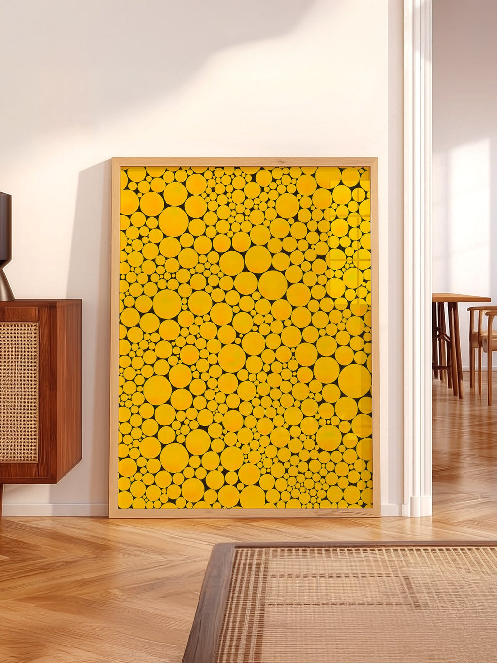 Yayoi Kusama Yellow Dots Art Print – Contemporary Japanese Wall Art