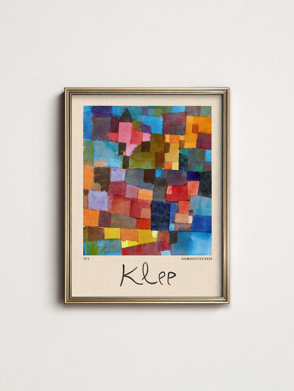 Paul Klee Raumarchitekturen Art Print – Abstract Bauhaus Wall Poster