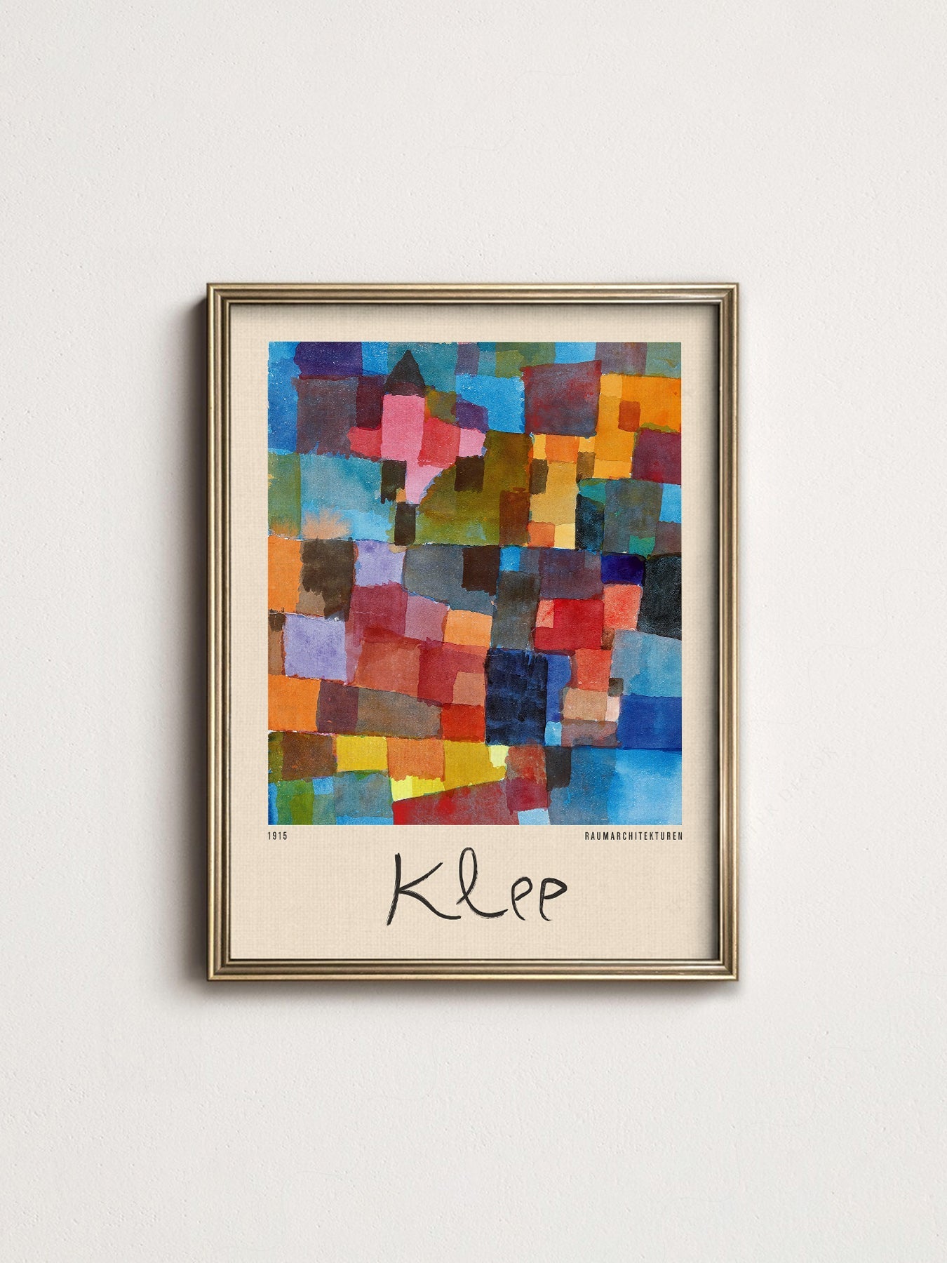 Paul Klee Raumarchitekturen Art Print – Abstract Bauhaus Wall Poster